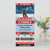 パーソナルデジタルホッケーゲームチケット誕生日 招待状 (スタンド正面)