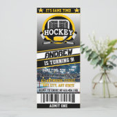 パーソナルデジタルホッケーチケット誕生日スポーツ 招待状 (スタンド正面)