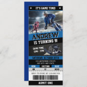 パーソナルデジタルホッケーチケット誕生日招待状 招待状 (正面/裏面)