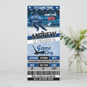 パーソナルデジタルホッケーチケット誕生日装飾 招待状 (スタンド正面)