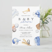 パーソナルデジタルボーイズベースボールルーキーベビーシャワー 招待状 (スタンド正面)