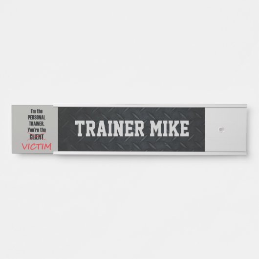 パーソナルトレーナーおもしろいオフィス名プレート サインプレート (正面)