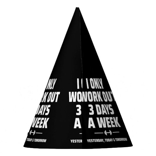 パーソナルトレーナーおもしろいジムエクササイズフィットネスミーム パーティーハット (裏面)