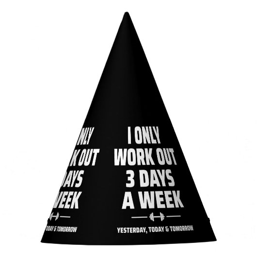 パーソナルトレーナーおもしろいジムエクササイズフィットネスミーム パーティーハット (正面)