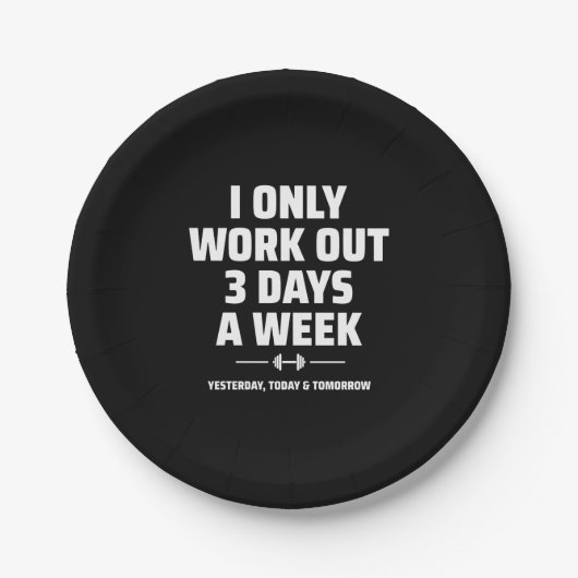 パーソナルトレーナーおもしろいジムエクササイズフィットネスミーム ペーパープレート (正面)