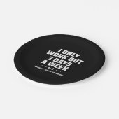 パーソナルトレーナーおもしろいジムエクササイズフィットネスミーム ペーパープレート (アングル)