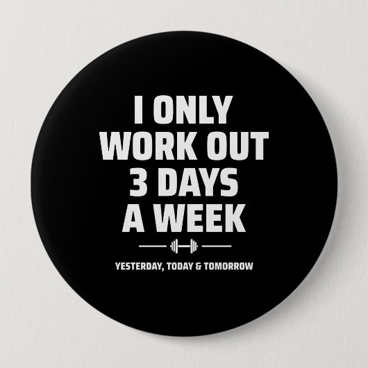 パーソナルトレーナーおもしろいジムエクササイズフィットネスミーム 缶バッジ (正面)