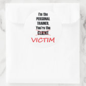 パーソナルトレーナーおもしろいフィットネスジムスティッカー ラウンドシール (バッグ)