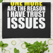 パーソナルトレーナーおよび信頼問題-おもしろいなトレーニング キッチンタオル (折り畳み)