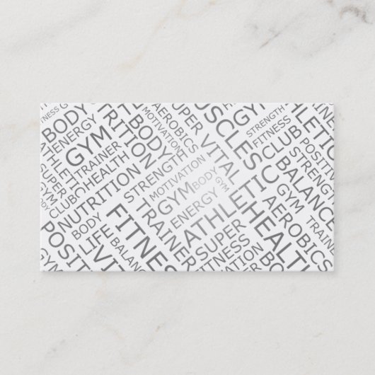 パーソナルトレーナーかフィットネス・センターの名刺 名刺 (正面)