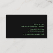 パーソナルトレーナーかフィットネス・センターの名刺 名刺 (裏面)