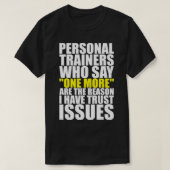 パーソナルトレーナーが信頼できる理由だ Tシャツ (デザイン正面)
