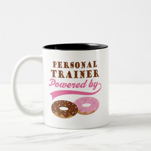 パーソナルトレーナーのおもしろいなギフト ツートーンマグカップ (左)