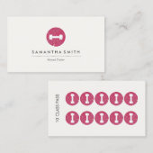 パーソナルトレーナーのきらめくなロゴのロイヤリティカード ロイヤリティカード (正面/裏面)