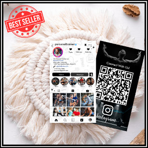パーソナルトレーナーのためのInstagram名刺 名刺