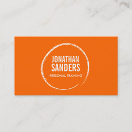 パーソナルトレーナーのスケッチロゴ(オレンジ色) 名刺