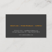 パーソナルトレーナーのスケッチロゴ（オレンジ色） 名刺 (裏面)