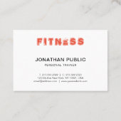 パーソナルトレーナーのスポーツのフィットネスのコーチのエレガントな平野 名刺 (裏面)