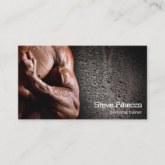パーソナルトレーナーのスポーツのフィットネスのコーチの名刺 名刺 (正面)