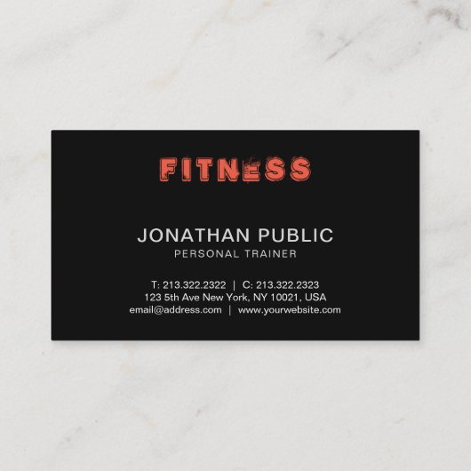 パーソナルトレーナーのスポーツコーチのフィットネスの体育館の中心 名刺 (裏面)