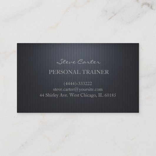 パーソナルトレーナーのスポーツコーチの名刺 名刺 (裏面)