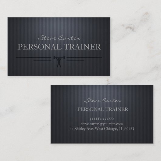 パーソナルトレーナーのスポーツコーチの名刺 名刺 (正面/裏面)