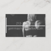 パーソナルトレーナーのフィットネスのコーチの体育館インストラクター 名刺 (裏面)