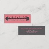 パーソナルトレーナーのフィットネスのバーベルの重量 スキニー名刺 (正面/裏面)