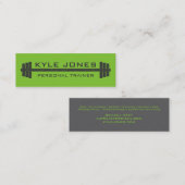 パーソナルトレーナーのフィットネスのバーベルの重量 スキニー名刺 (正面/裏面)