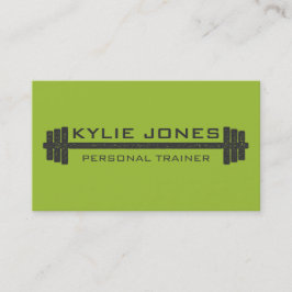 パーソナルトレーナーのフィットネスのバーベルの重量 名刺