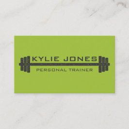 パーソナルトレーナーのフィットネスのバーベルの重量 名刺