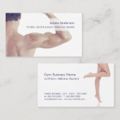 パーソナルトレーナーのフィットネスの体育館の名刺 名刺 (正面/裏面)