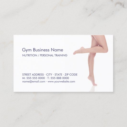 パーソナルトレーナーのフィットネスの体育館の名刺 名刺 (裏面)