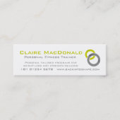 パーソナルトレーナーのライム灰色ビジネスプロモーションカード スキニー名刺 (正面)