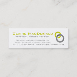 パーソナルトレーナーのライム灰色ビジネスプロモーションカード スキニー名刺