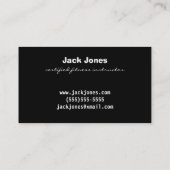 パーソナルトレーナーの上のChin 名刺 (裏面)