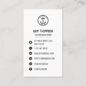 パーソナルトレーナーの写真とロゴのソーシャルメディアのアイコン 名刺 (裏面)