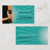 パーソナルトレーナーの名刺のテンプレート 名刺 (正面/裏面)