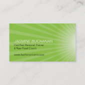 パーソナルトレーナーの名刺のテンプレート 名刺 (裏面)