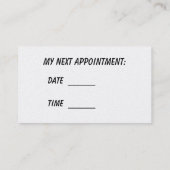 パーソナルトレーナーの名刺 予約カード (裏面)