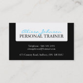 パーソナルトレーナーの名刺 名刺 (裏面)