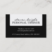 パーソナルトレーナーの名刺 名刺 (裏面)