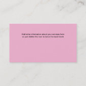 パーソナルトレーナーの名刺 名刺 (裏面)