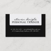 パーソナルトレーナーの名刺 名刺 (裏面)