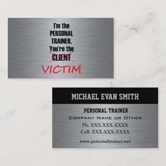 パーソナルトレーナーの名刺 名刺 (正面/裏面)