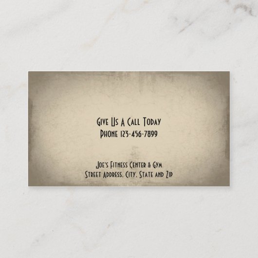 パーソナルトレーナーの名刺 名刺 (裏面)