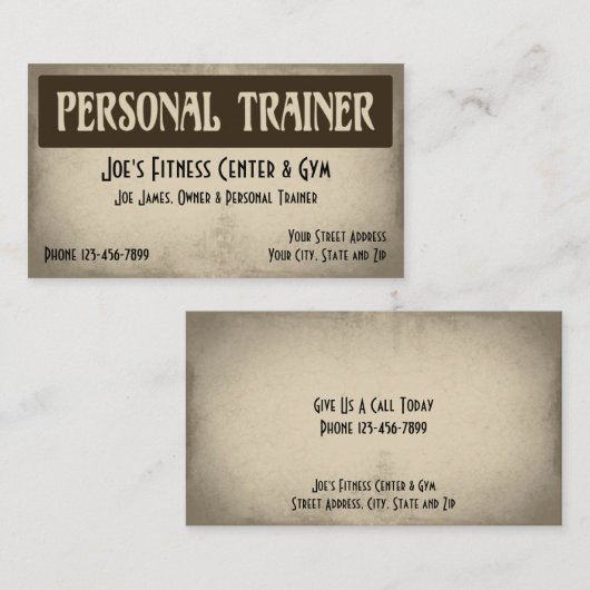 パーソナルトレーナーの名刺 名刺 (正面/裏面)