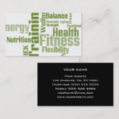 パーソナルトレーナーの名刺 名刺 (正面/裏面)