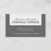パーソナルトレーナーの名刺 名刺 (裏面)