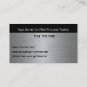 パーソナルトレーナーの名刺 名刺 (裏面)